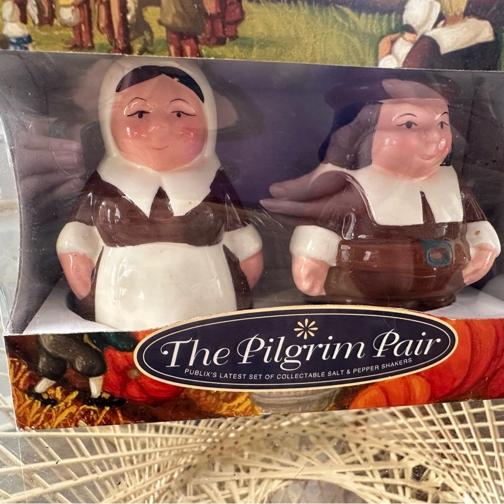 The Pilgrim Pair Salt and Pepper Shakers